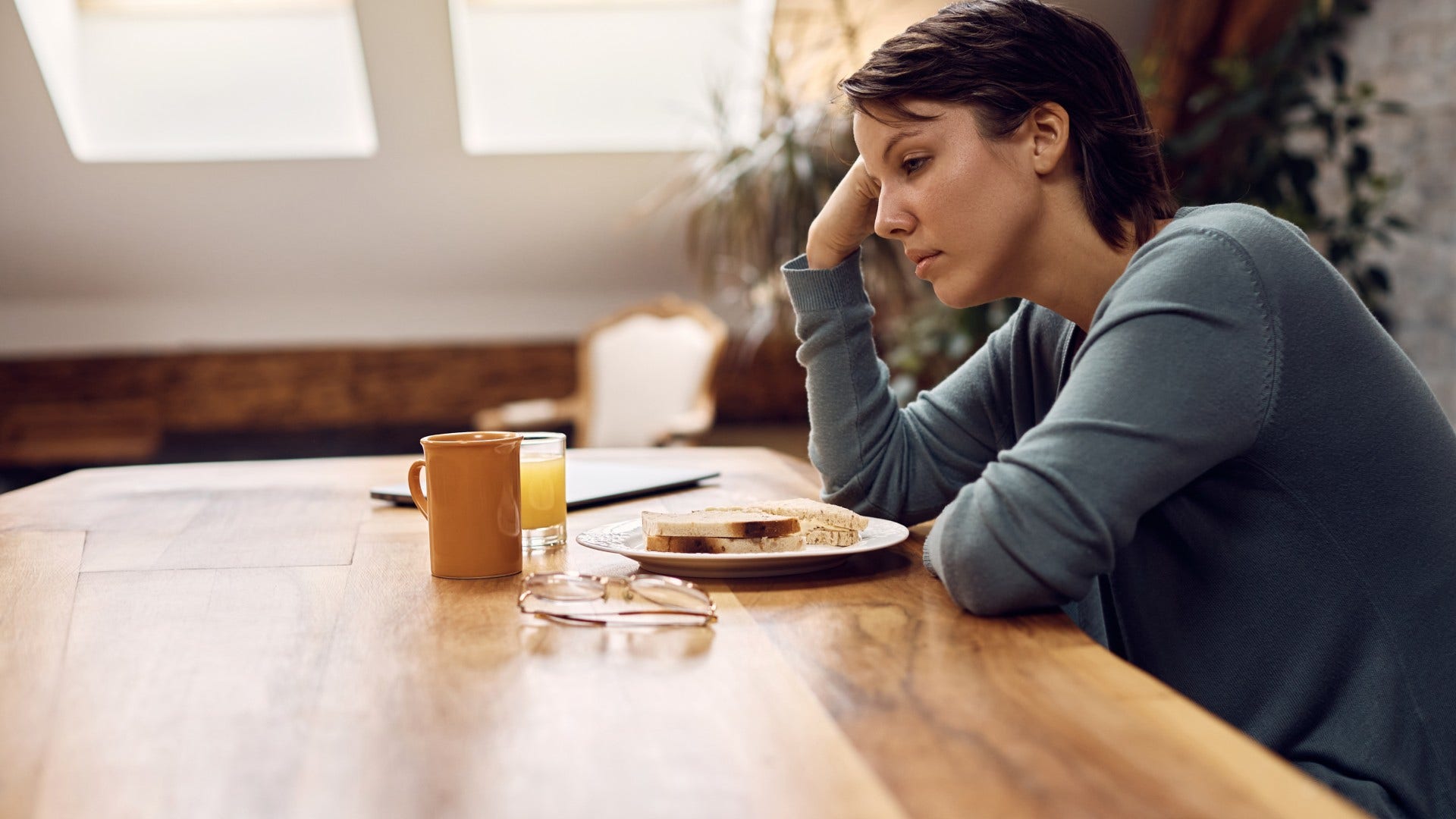 woman with a negative mindset saying of course this would happen today