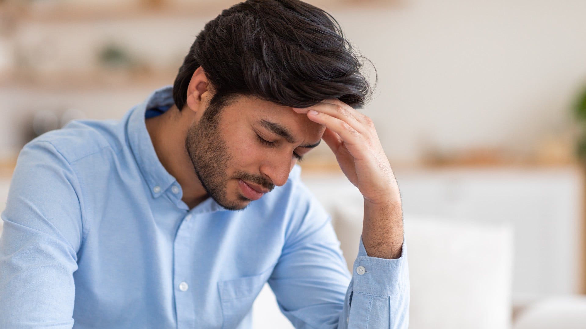 man with a negative mindset saying this always happens to me