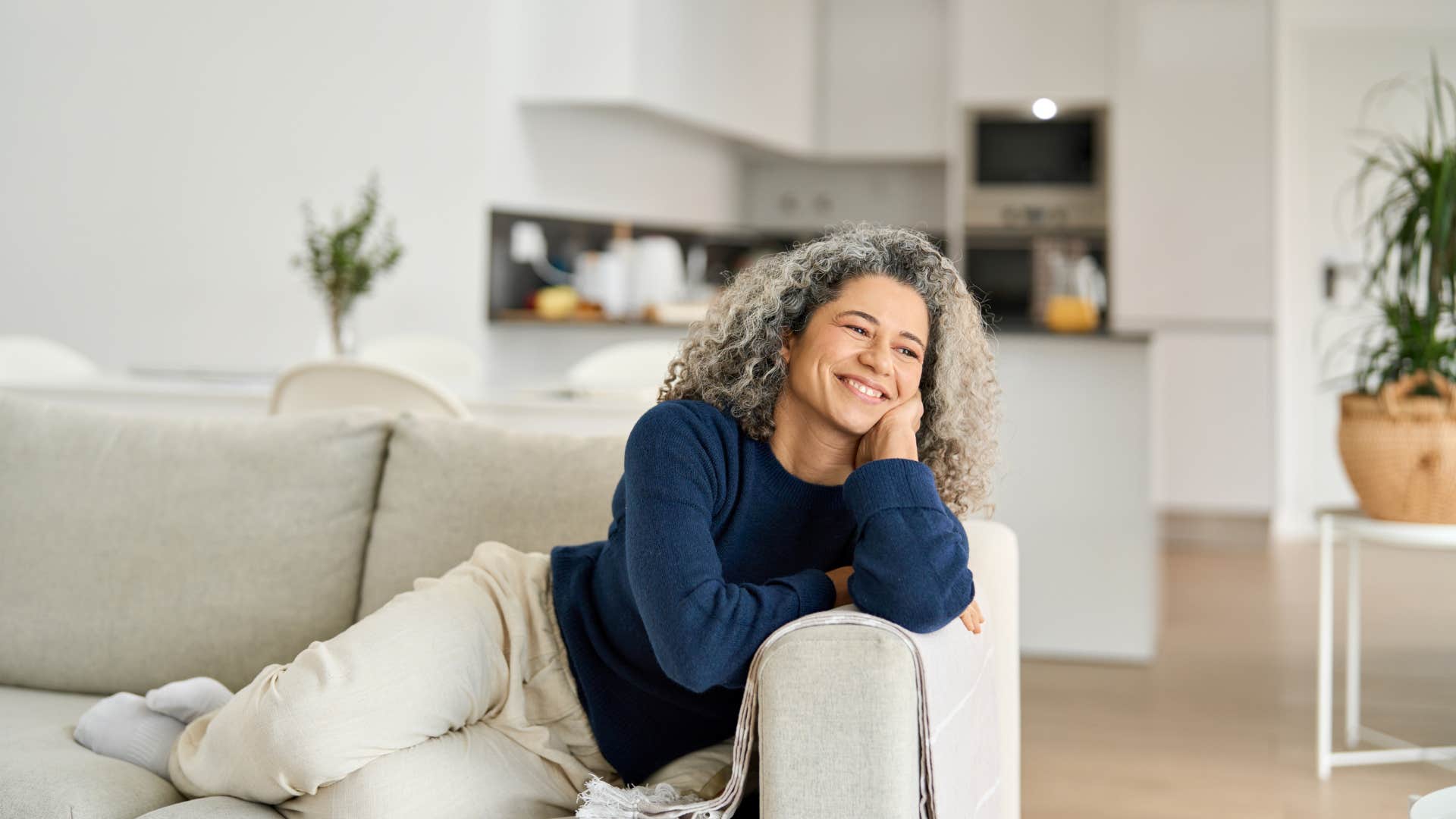 southern woman smiling at home