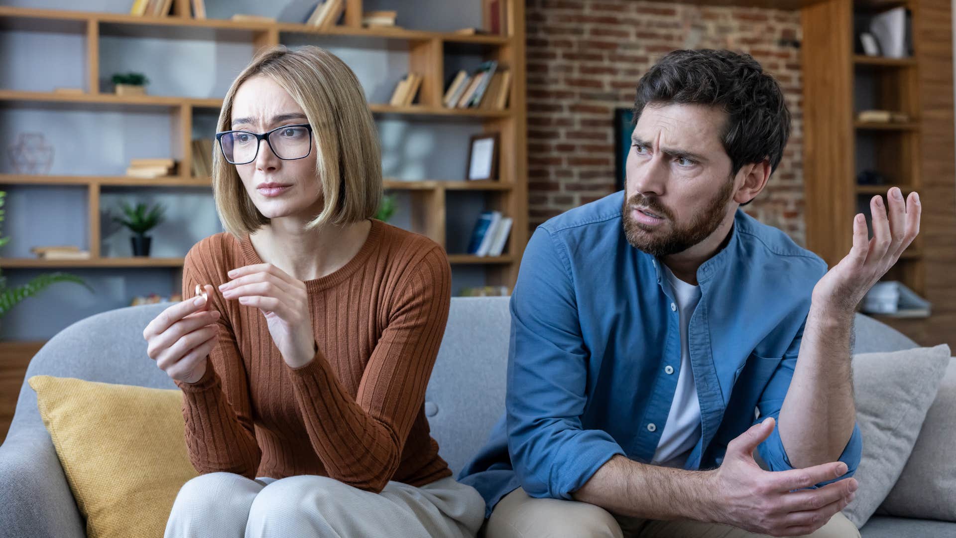 blanck person check out of argument showing not in love anymore