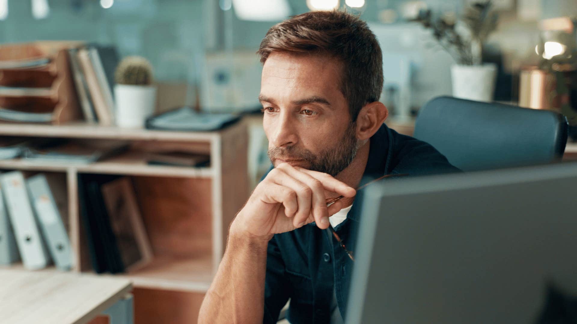 man who has a high iq thinking in layers