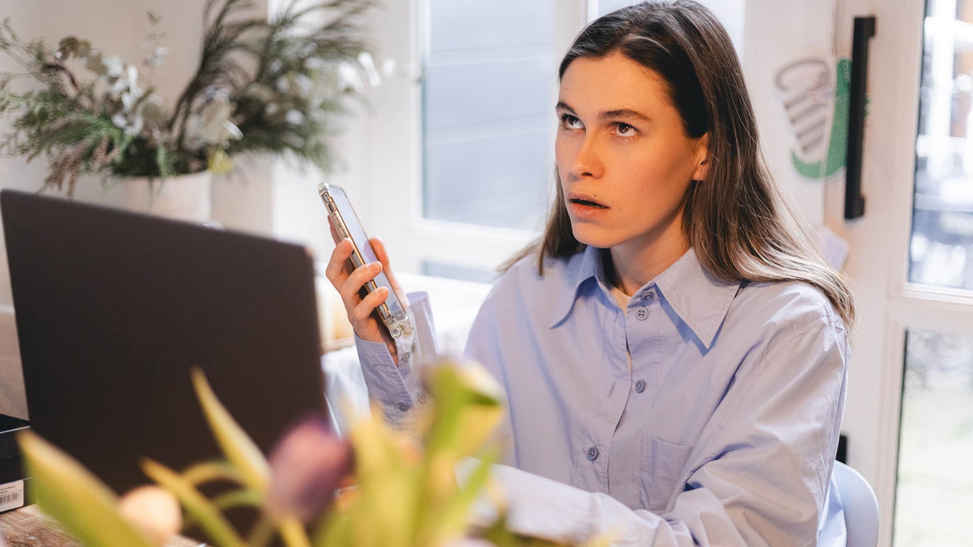woman saying it's just a joke on the phone