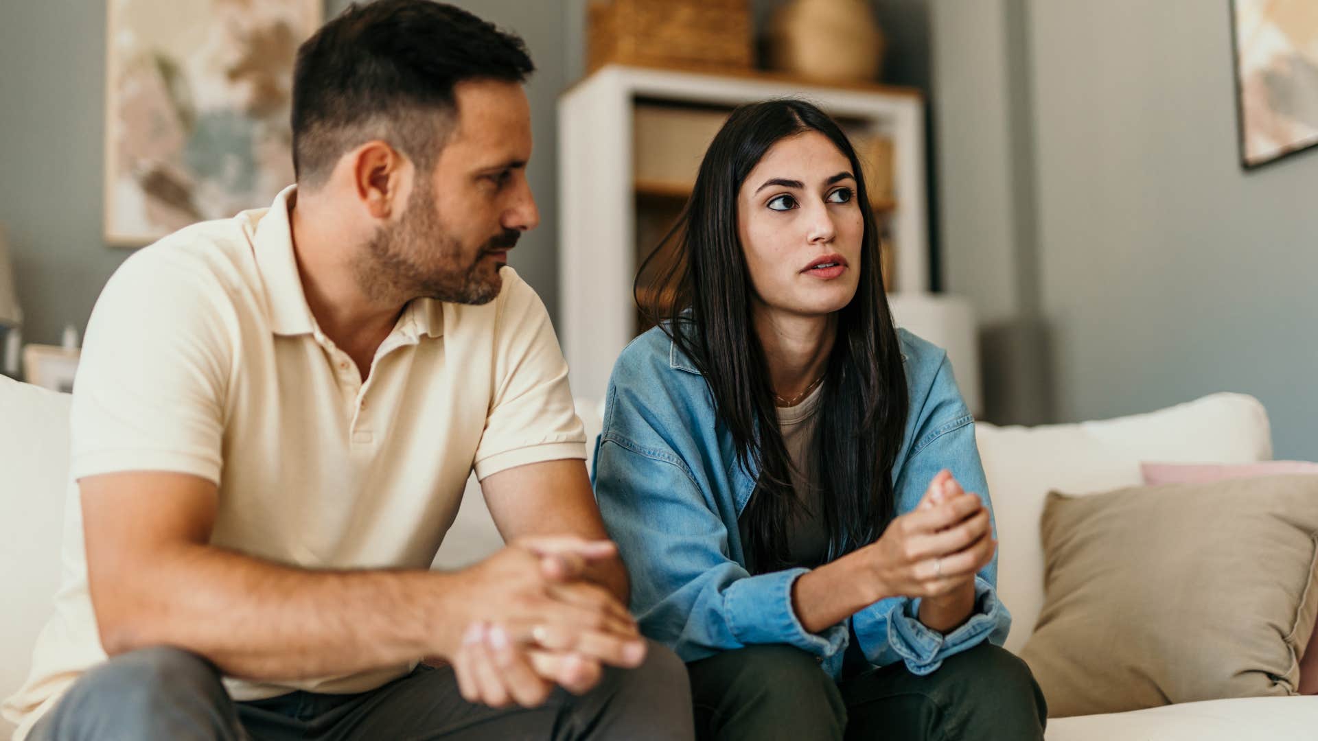 passive aggressive woman telling husband I thought you already knew