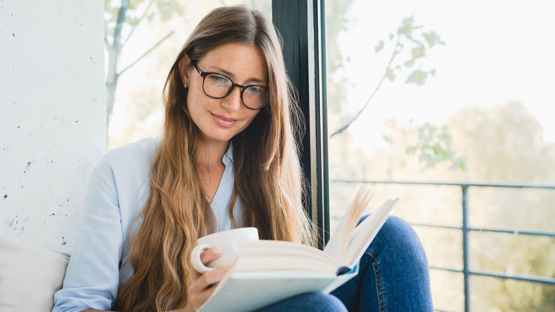 mentally exhausted woman turns to books instead of relying on intellectual conversations
