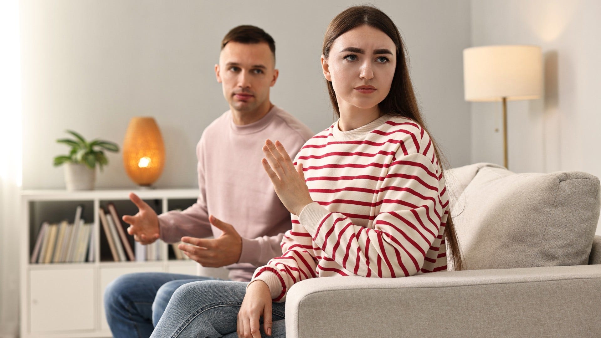 couple whose marriage is boring in the best way as they have an argument and don't freak out
