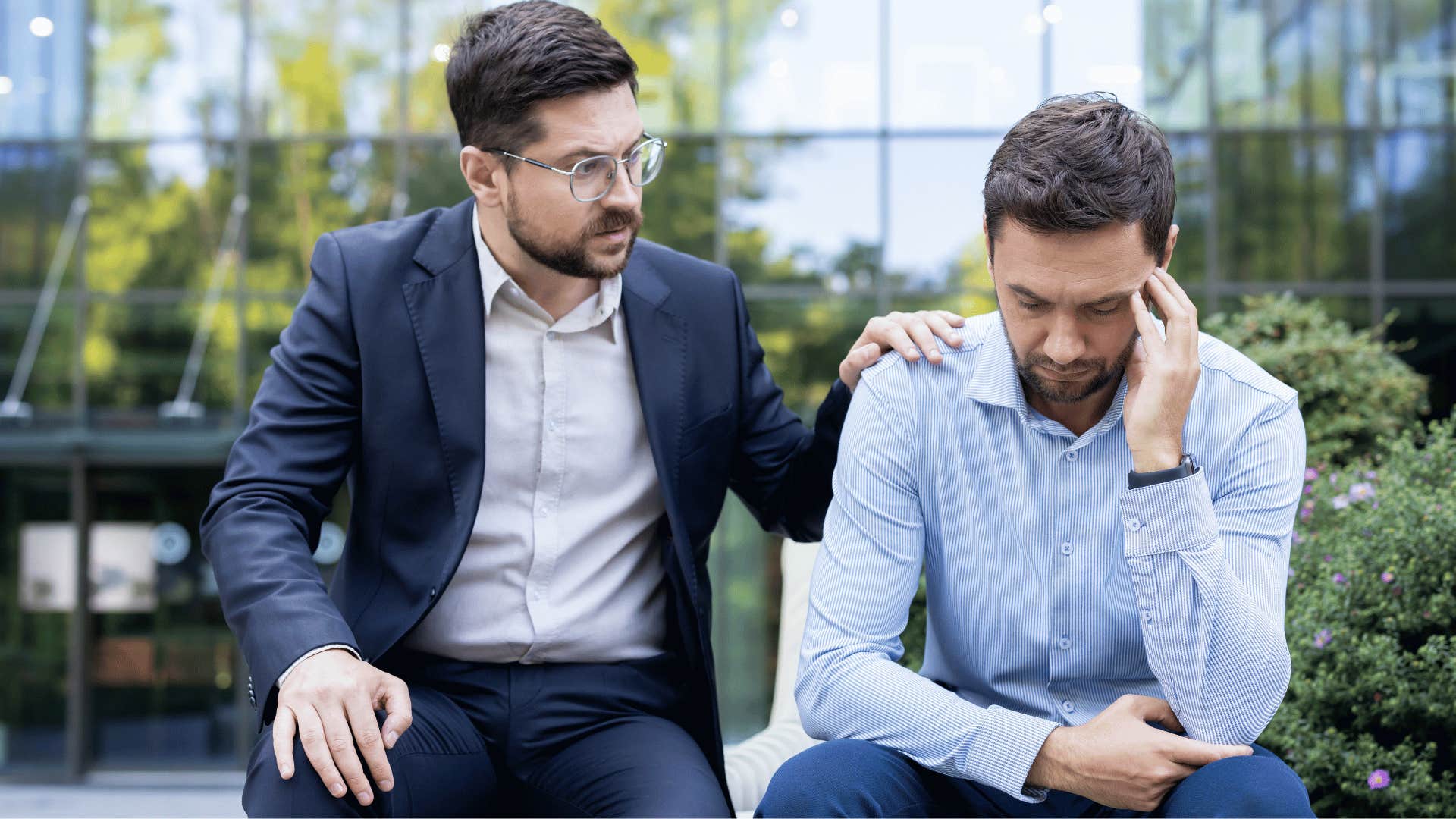 man who is out to get other man by setting him up to fail in the office