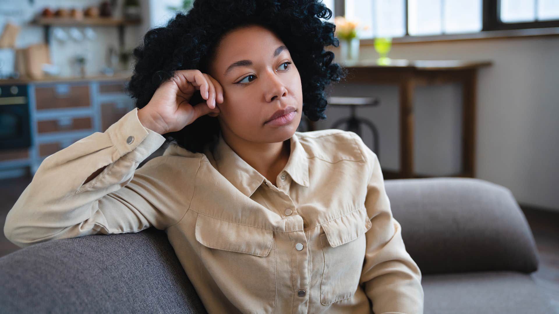 woman feeling misunderstood by others looking lonely
