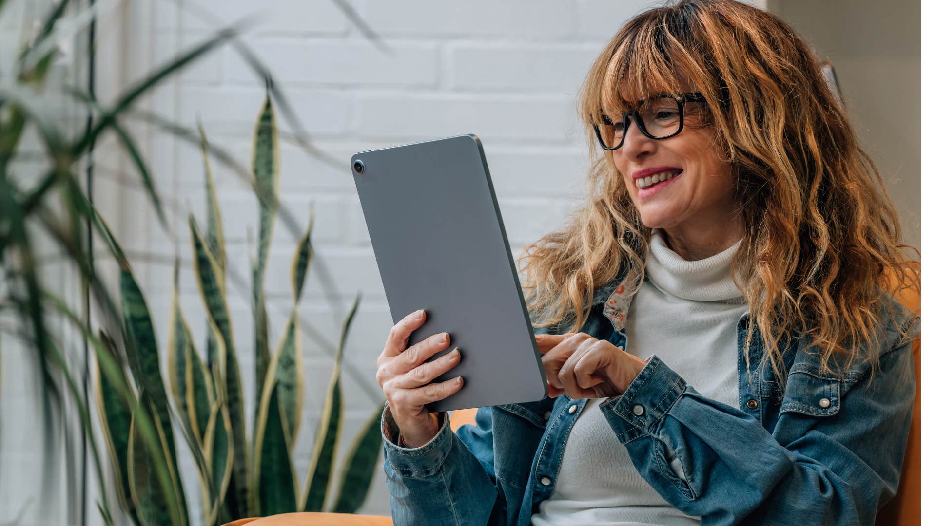 Older person completes checklist for life change