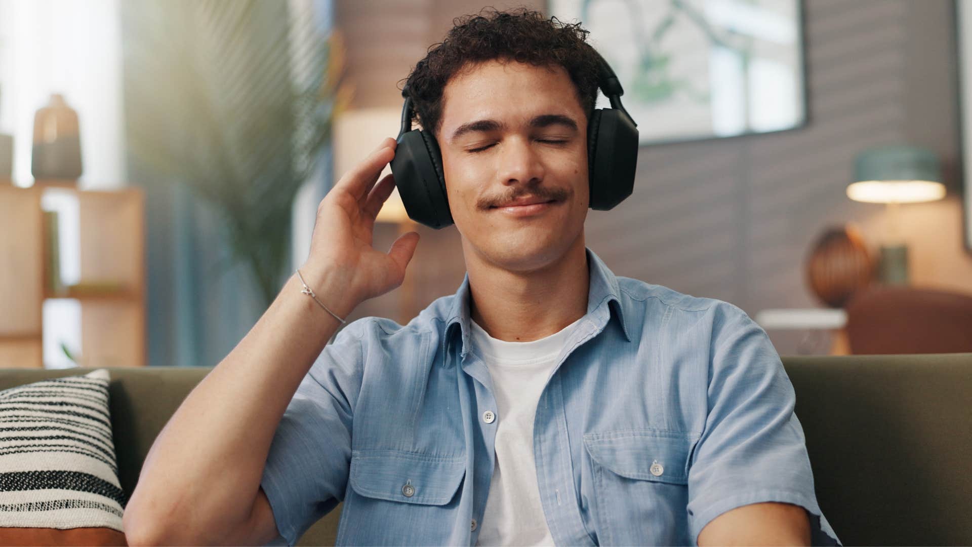 man relaxing instead of involving himself in conflict