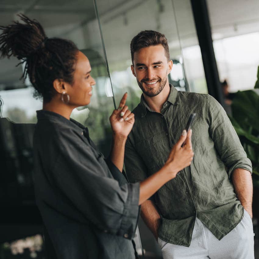 high iq man excited about meeting someone with expertise
