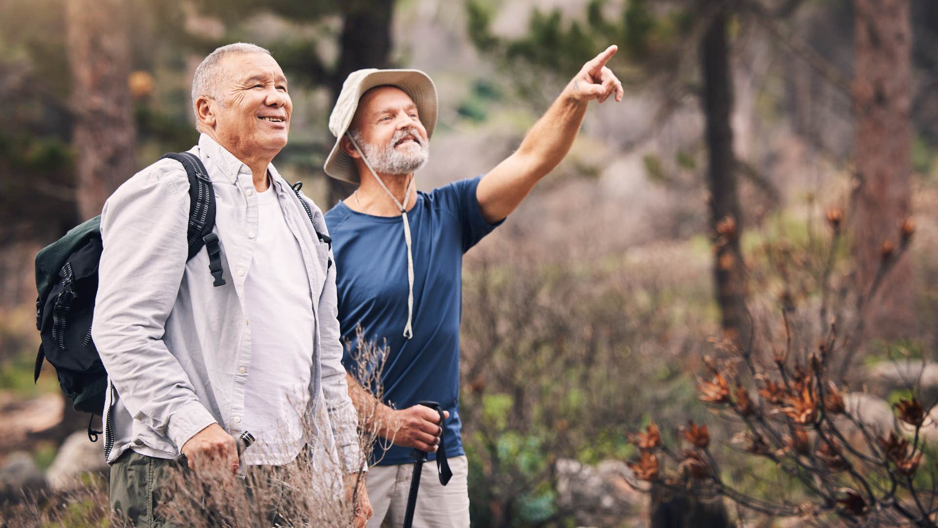 older couple backpacking showing failure can lead to happiness