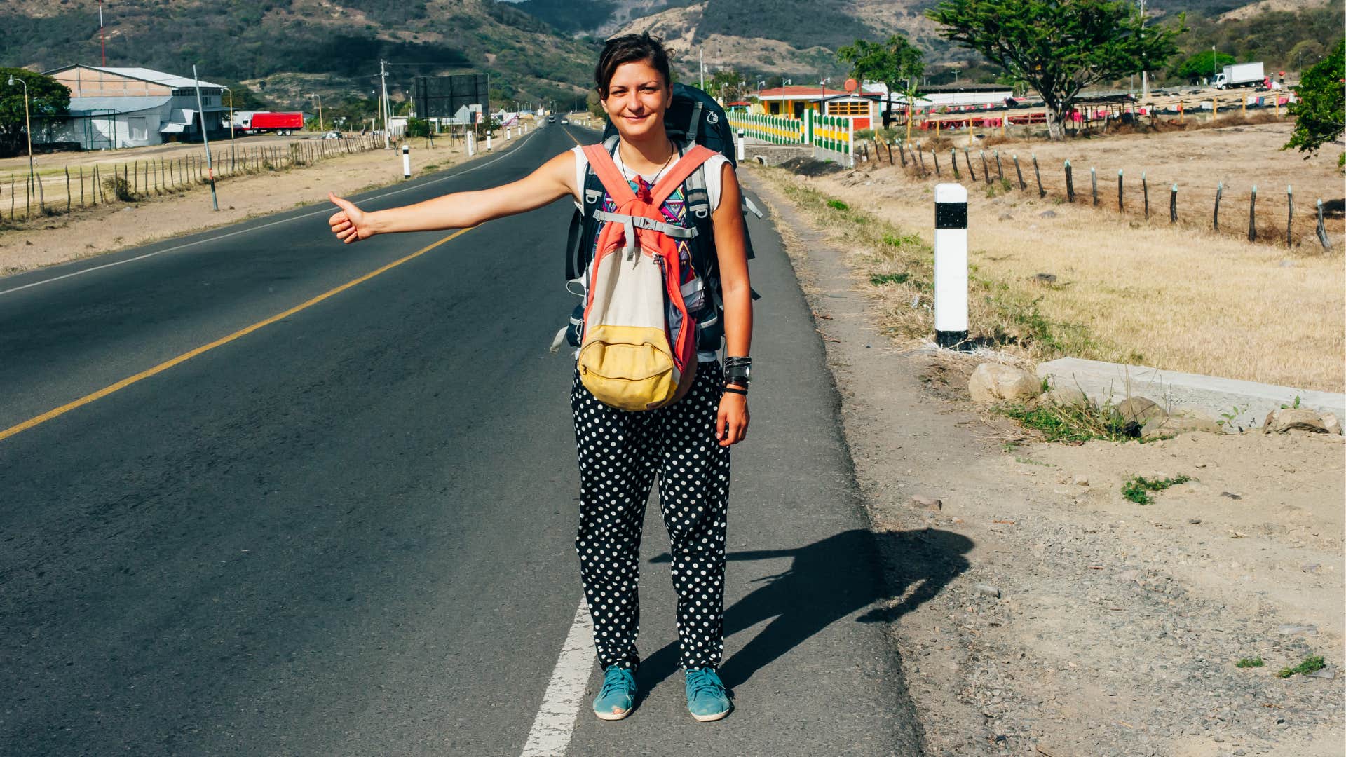 happy hitchhiker showing need for new experiences 