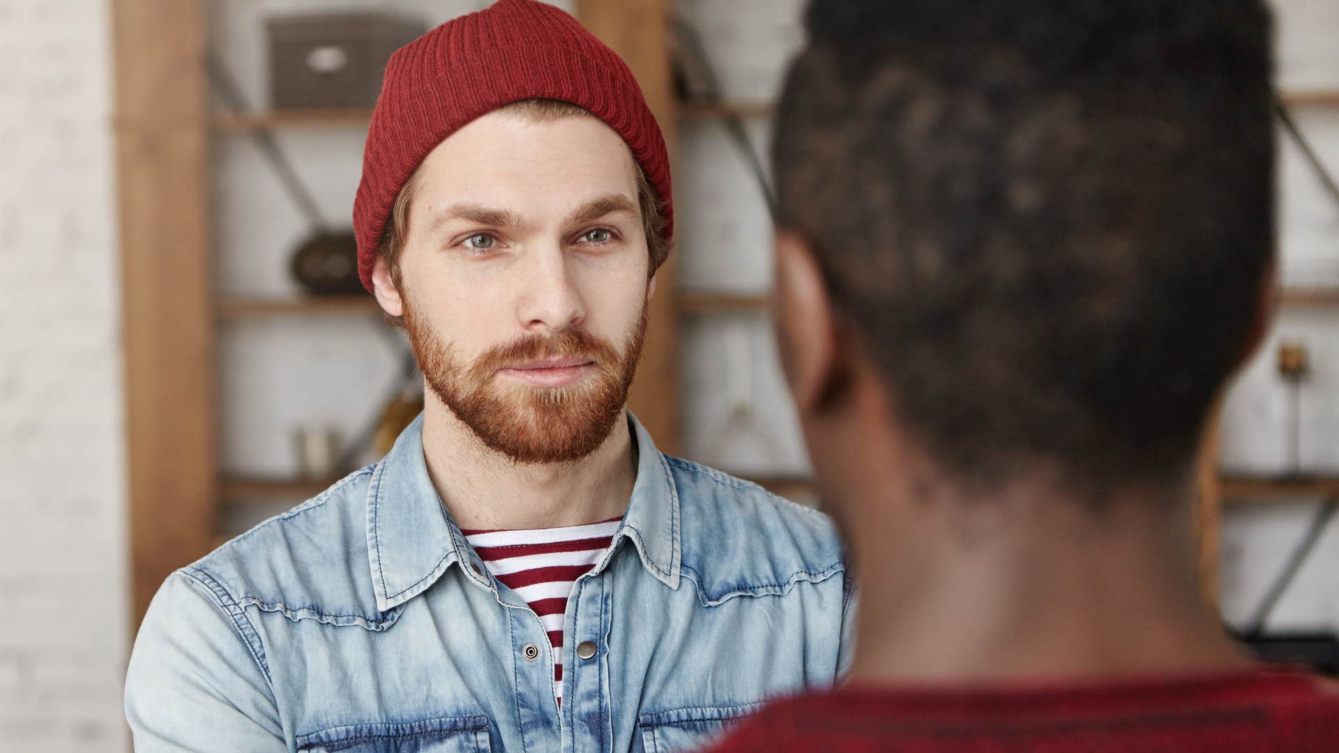 high iq man annoyed at friend telling him you're overthinking it