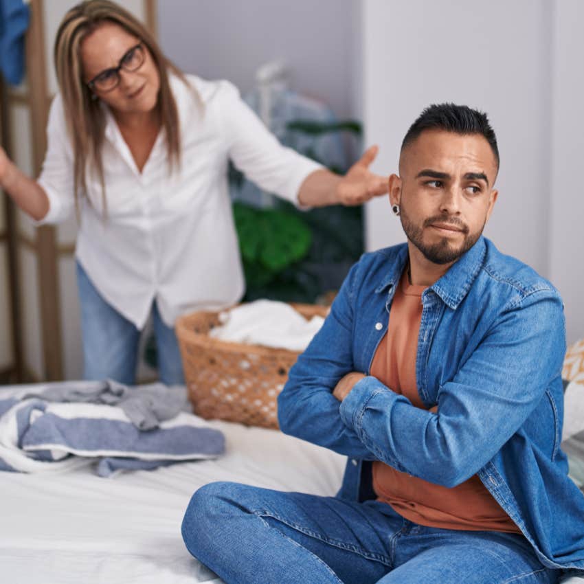 Woman stopping by unannounced at her Gen Z son's home