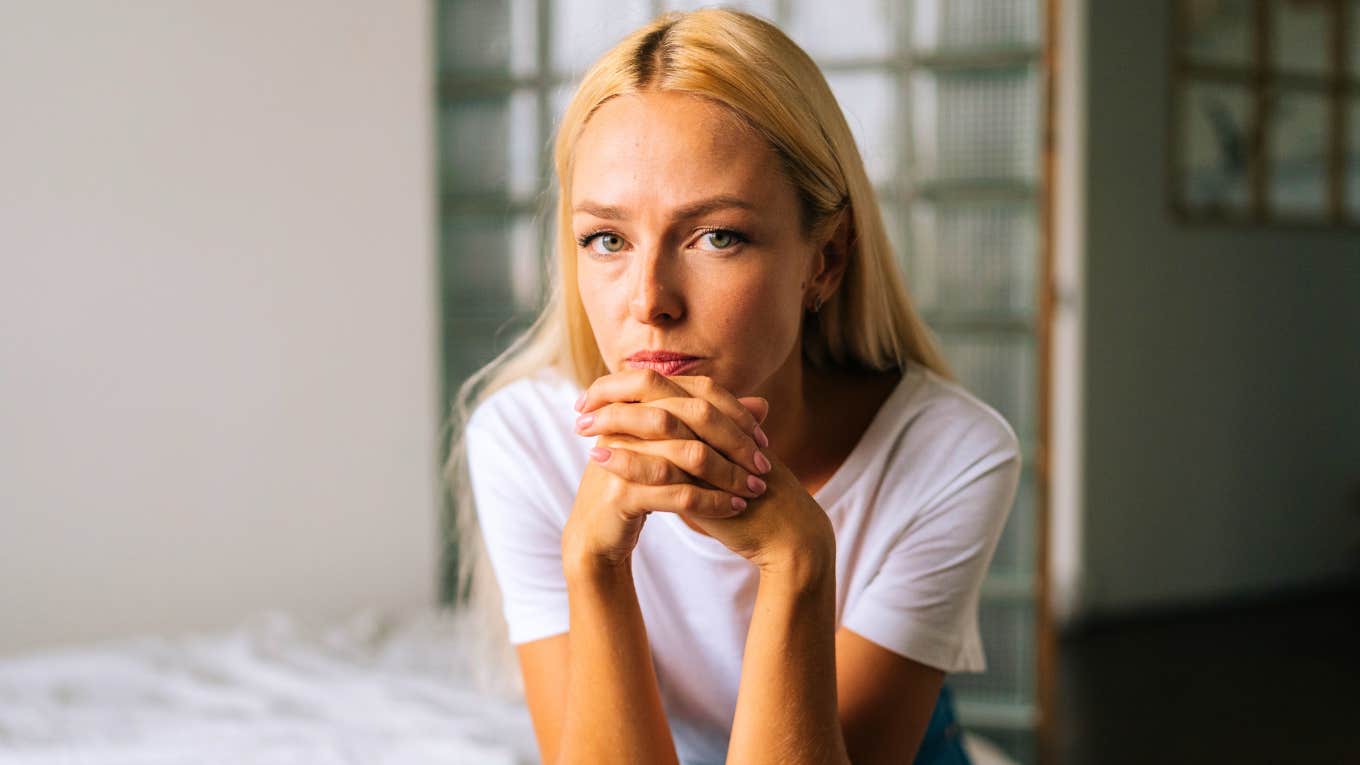 woman with bad habits getting older much faster than everyone else