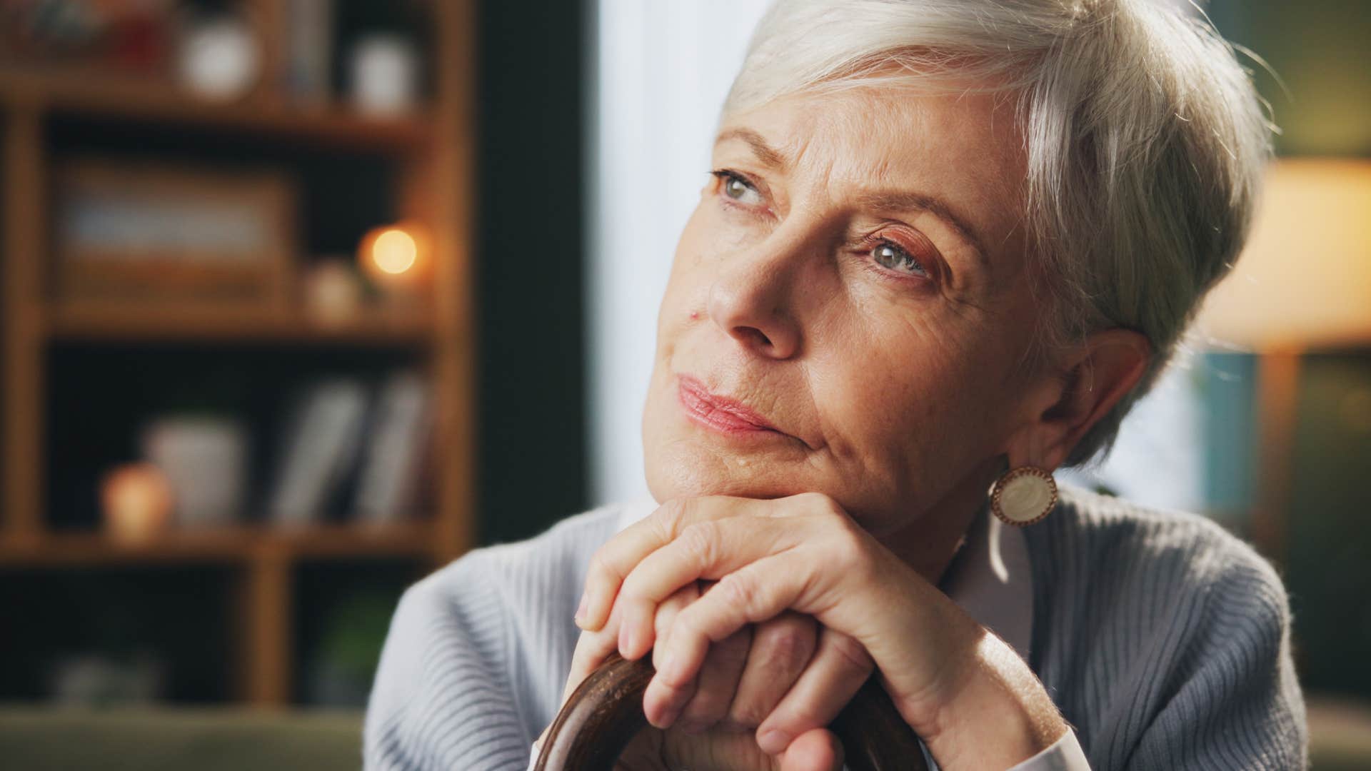 introverted woman who zones out often at home