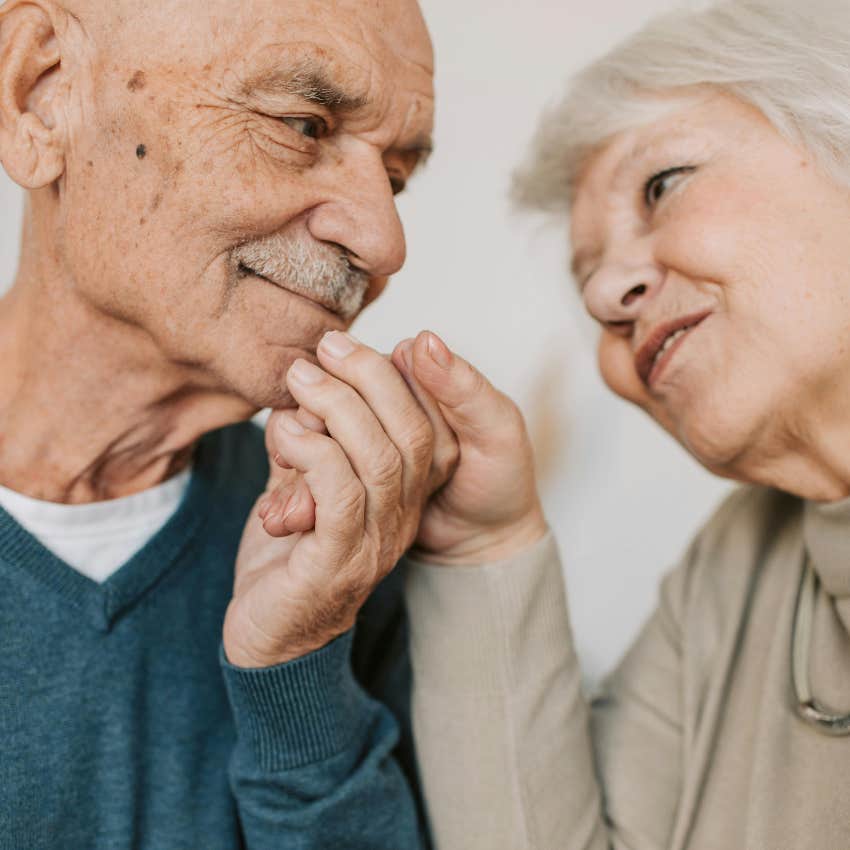 happy elderly couple whose relationship made it