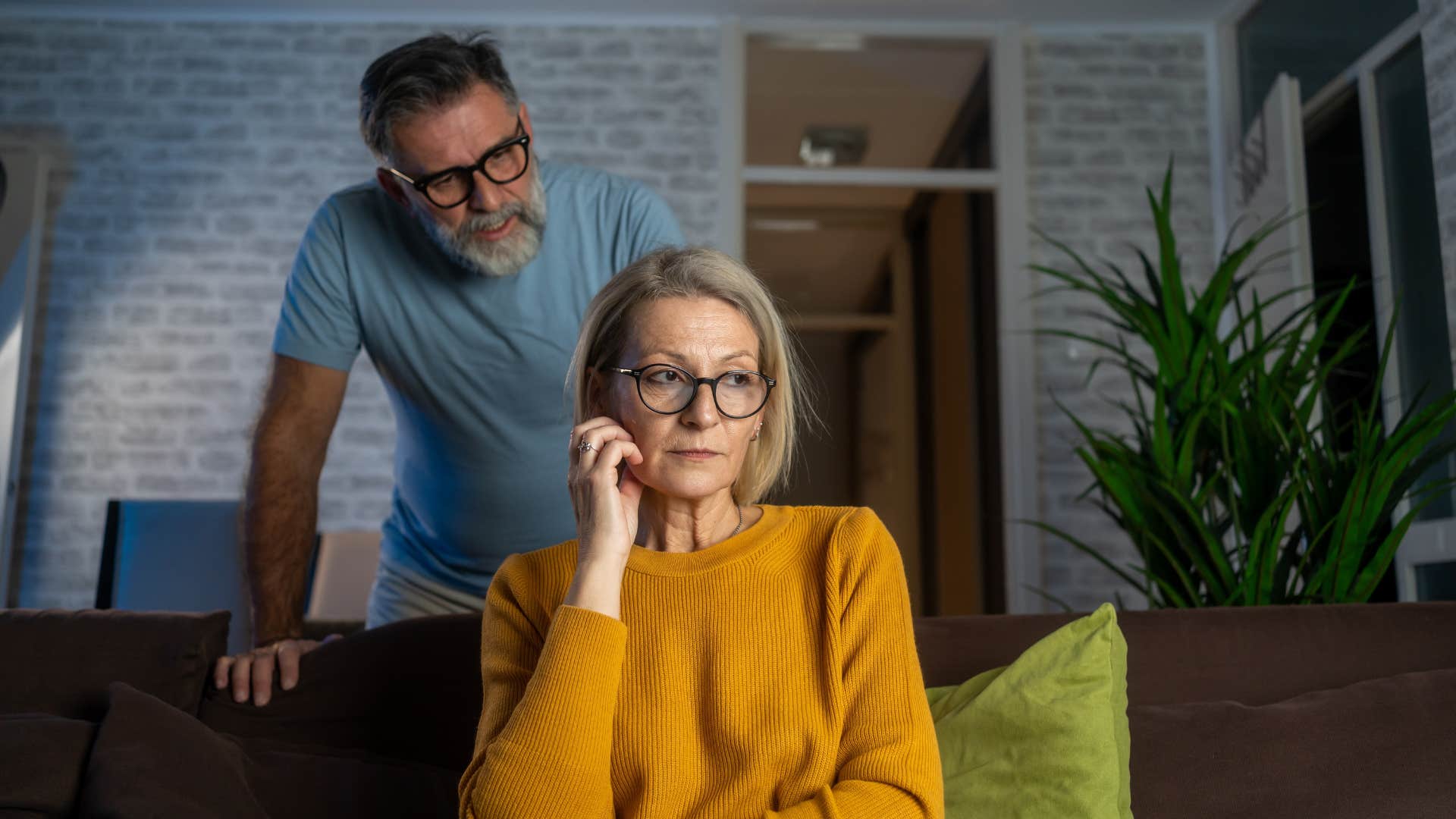 man yelling at wife blaming her for her own feelings