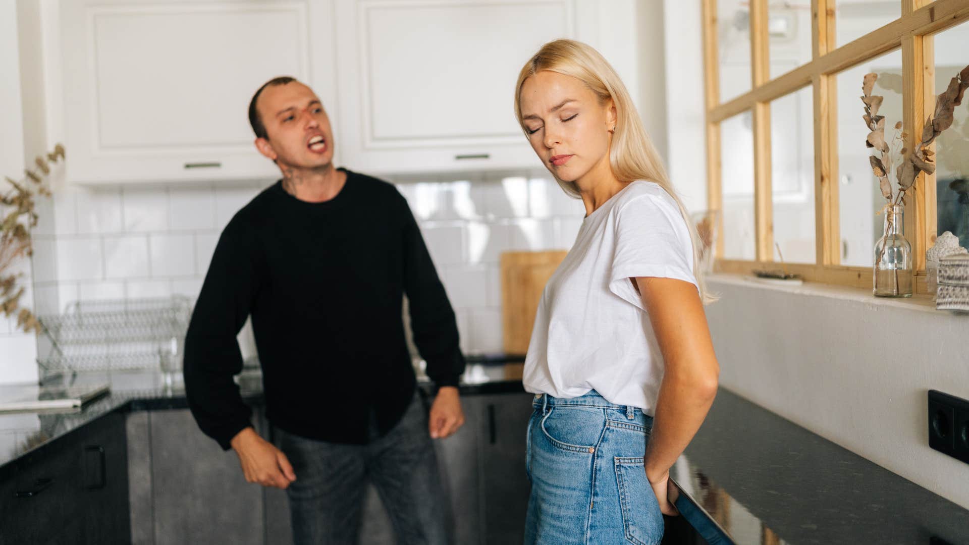 sad lonely and misunderstood wife getting yelled at by husband