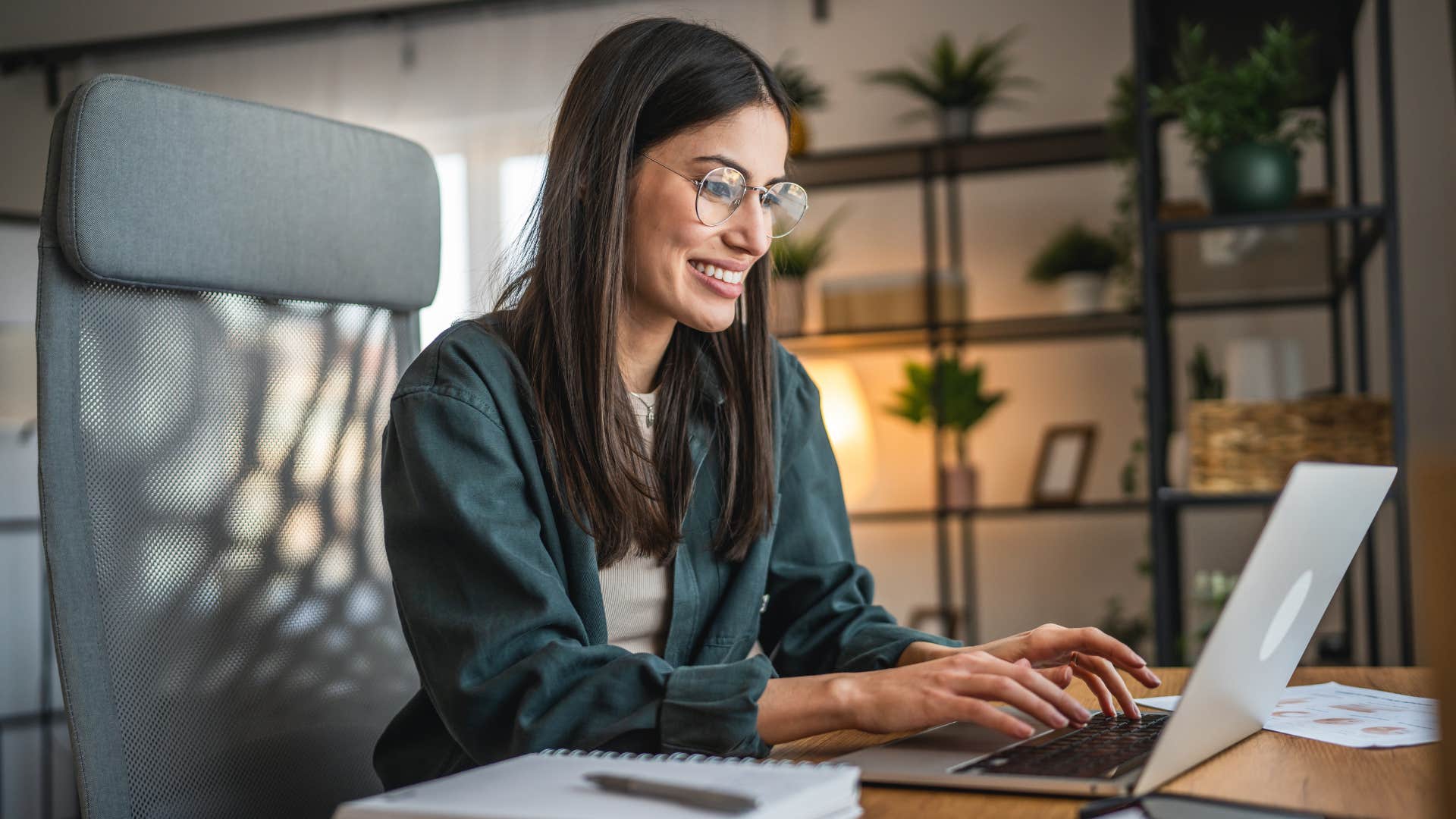 businesswoman working efficiently