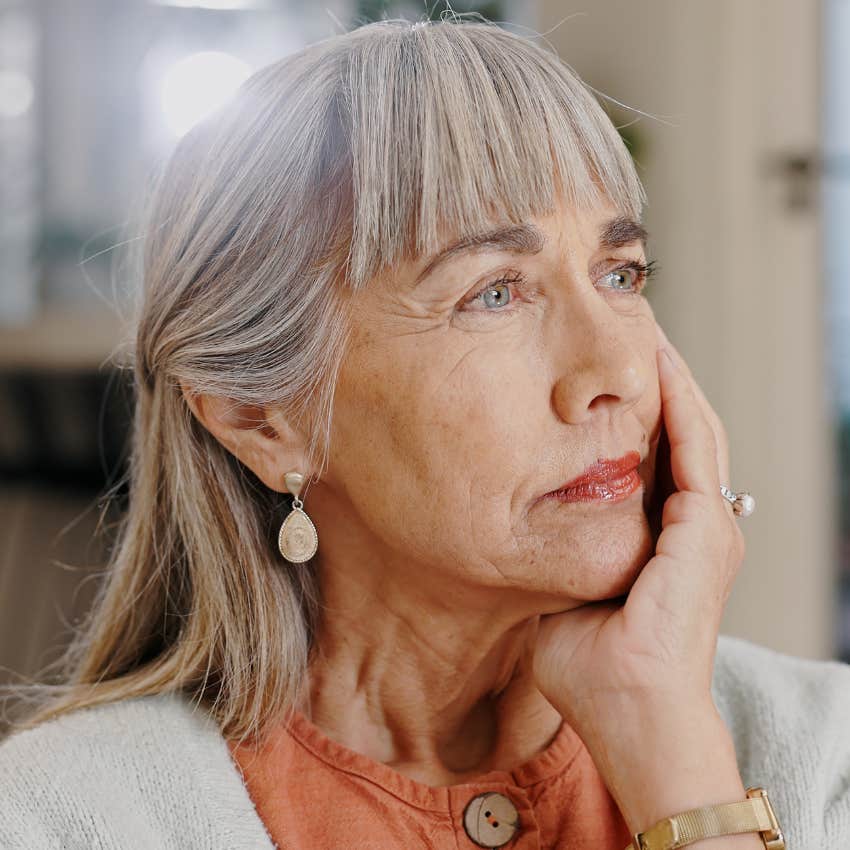 older woman who feels unsupported and alone at home