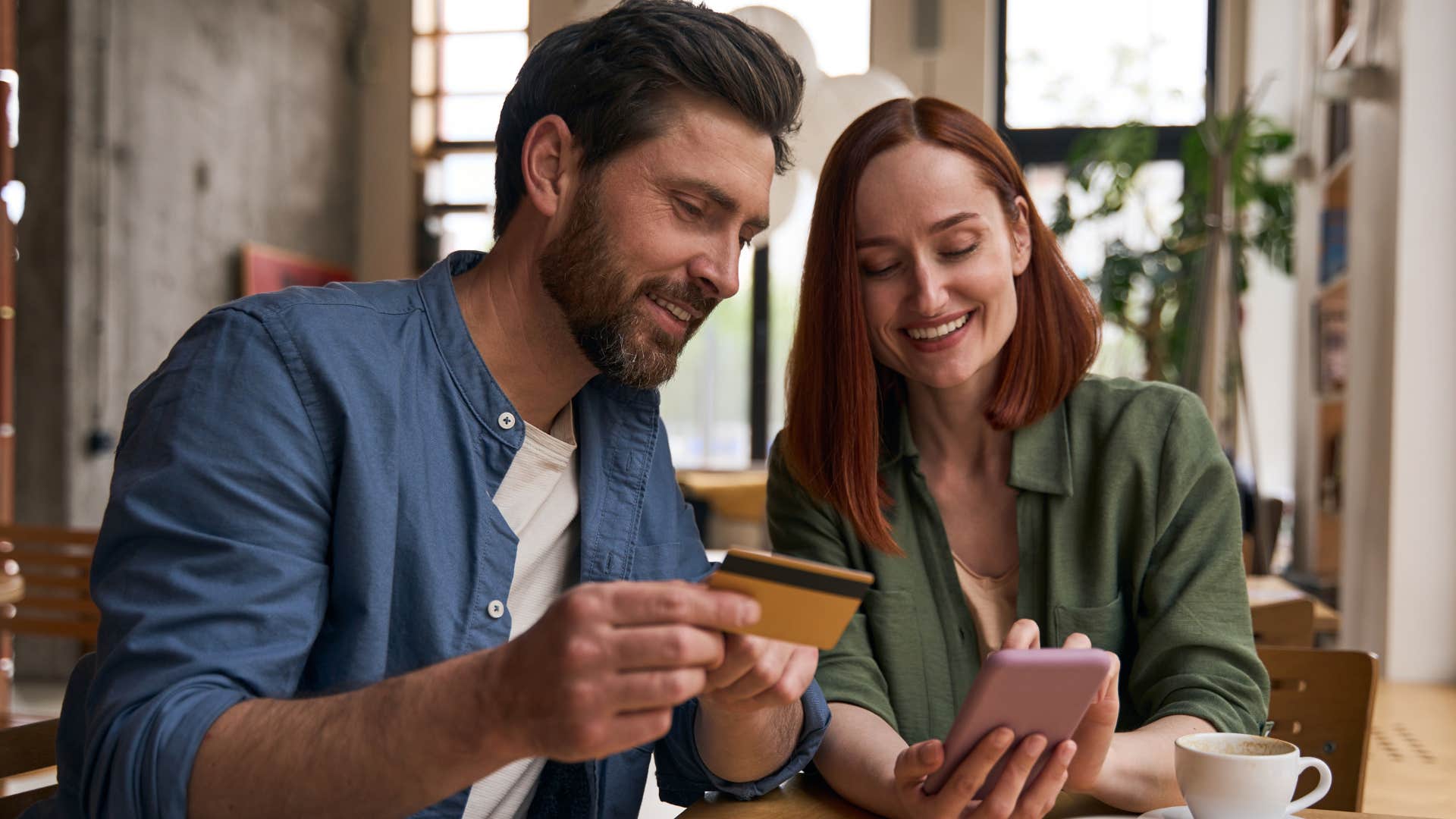 couple being intentional with material things spending money