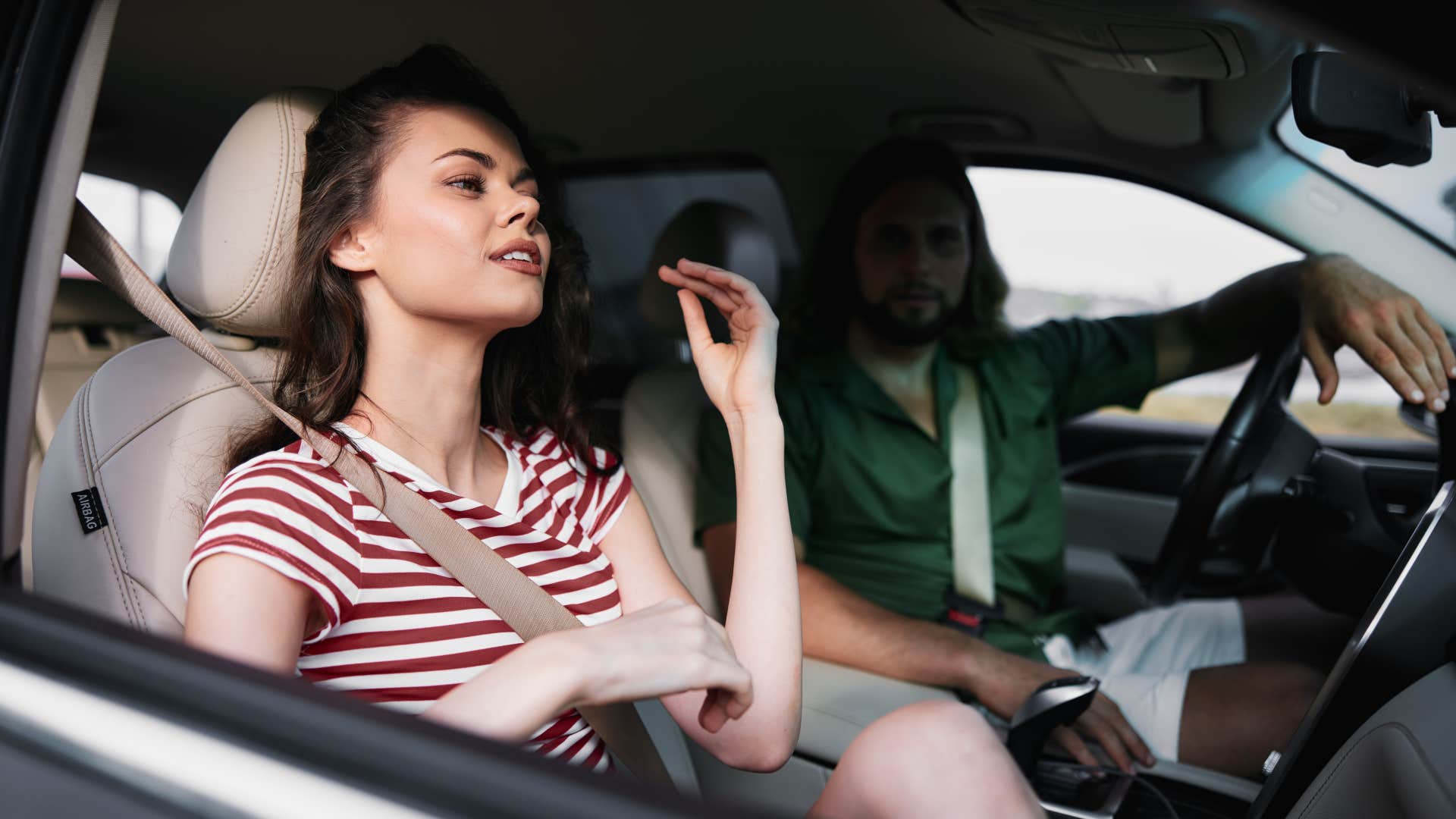 woman feels tense when someone else is driving