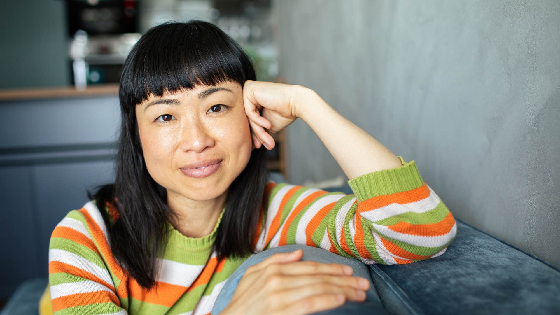 woman being protective of her time and energy at home