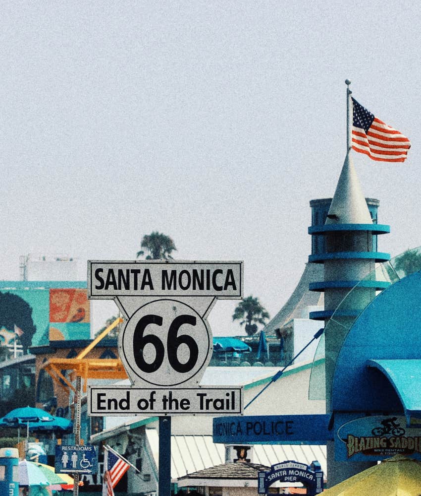 vintage image of 1970s Santa Monica Pier magic