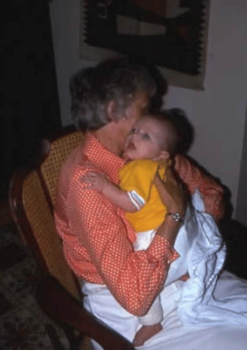 author as a newborn with casts on her legs