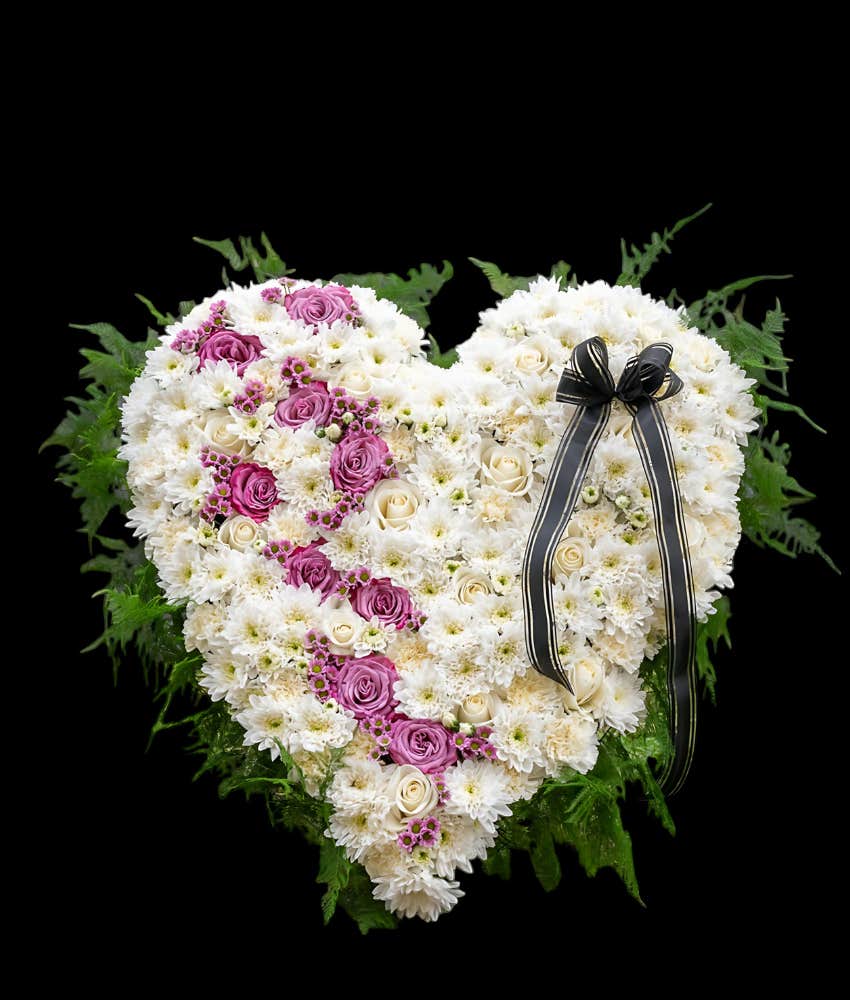 memorial floral arrangement showing grief