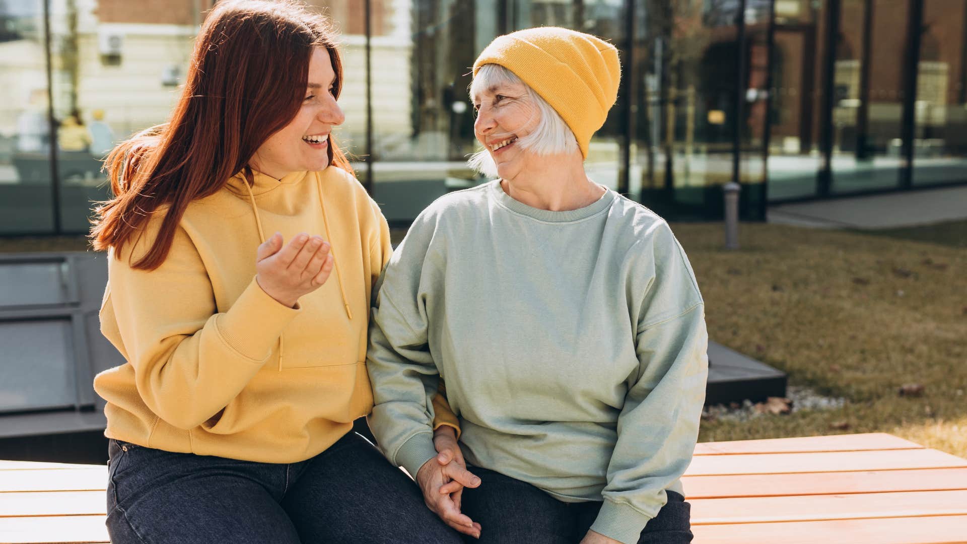 woman with good manners acknowledging stranger's kindness