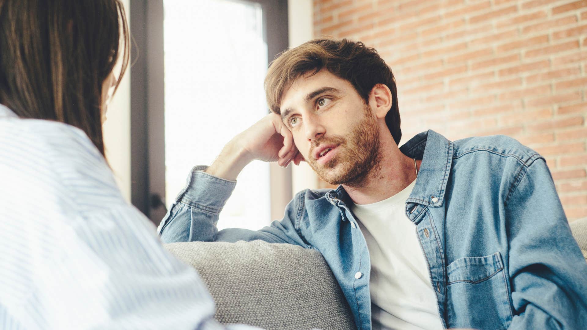 man talking to his wife before making a decision together
