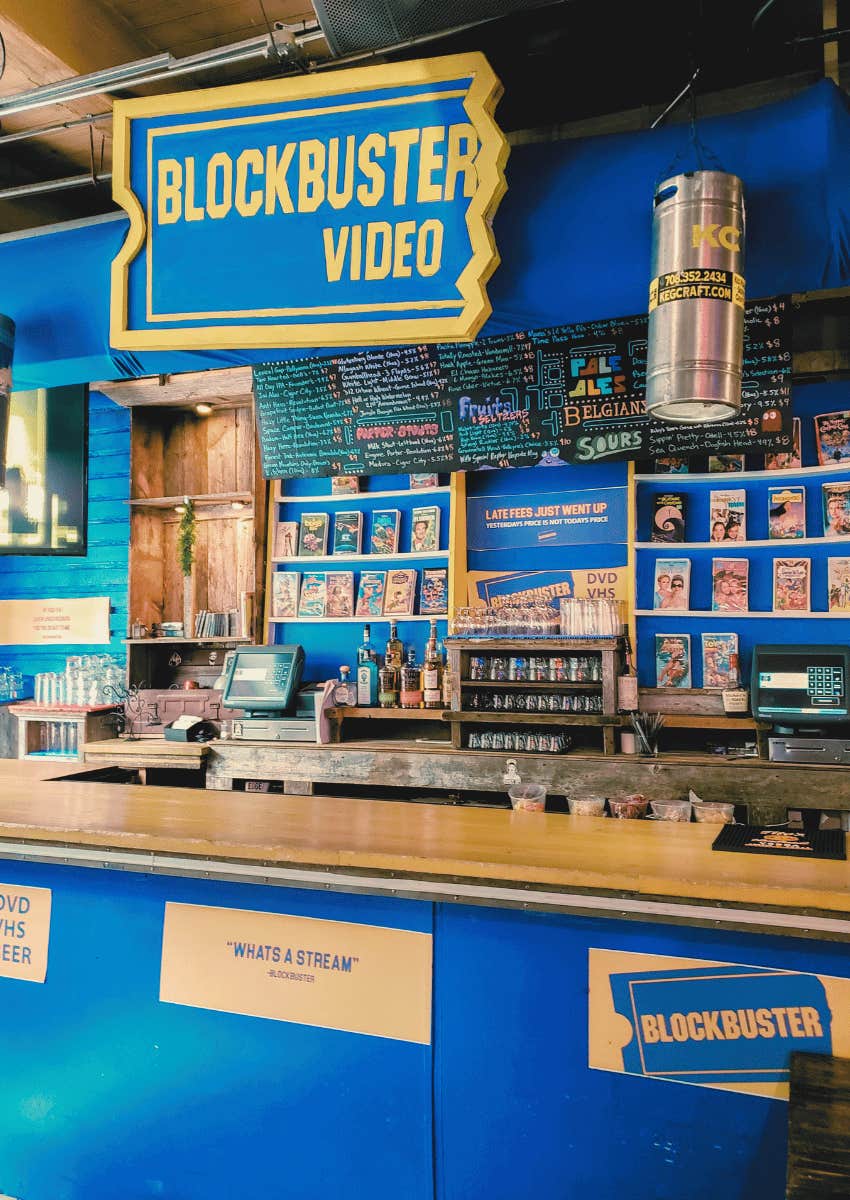 blockbuster video checkout desk