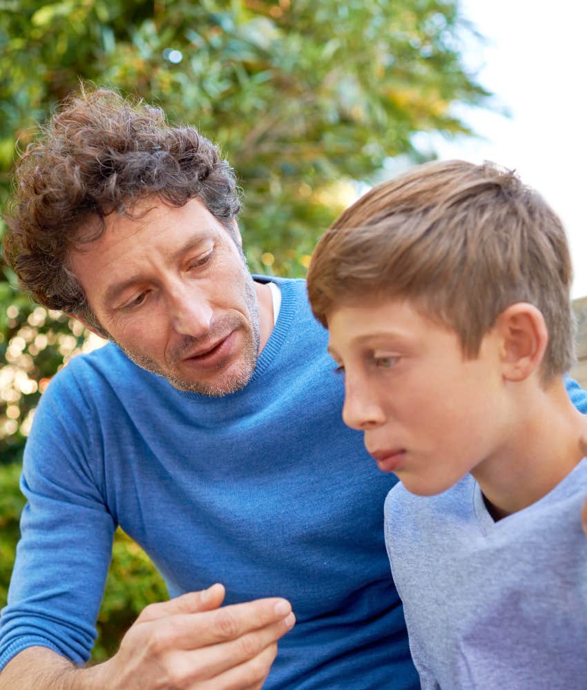 teen barely listens to parent showing they will do opposite 