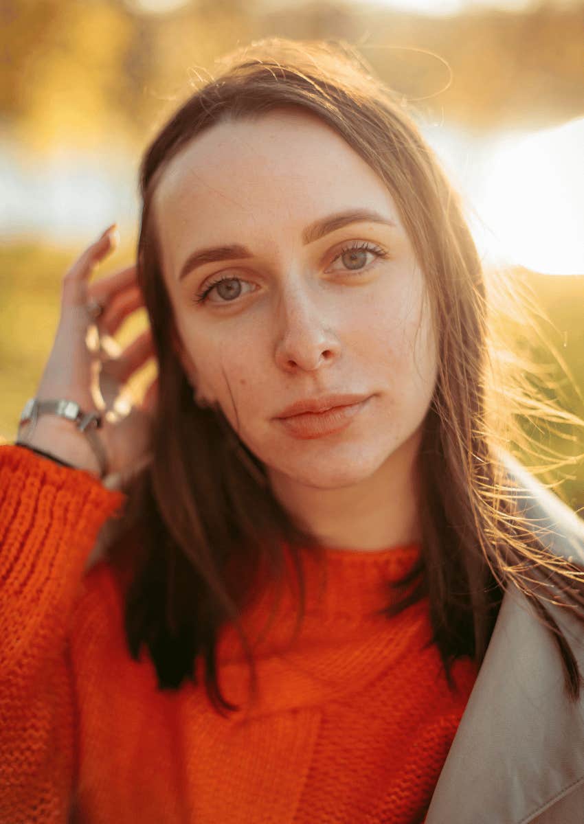 calm woman knowing her truth