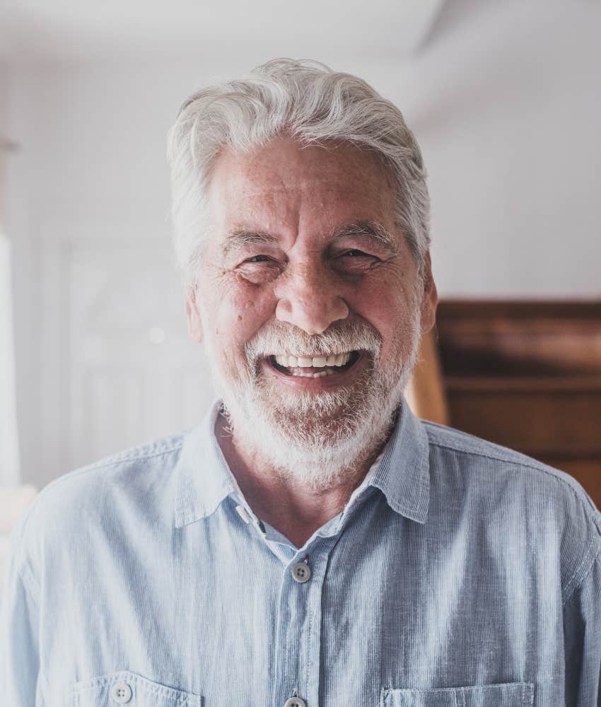 happy older man thrives