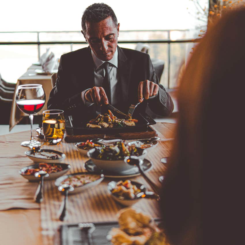 job interview happening over dinner