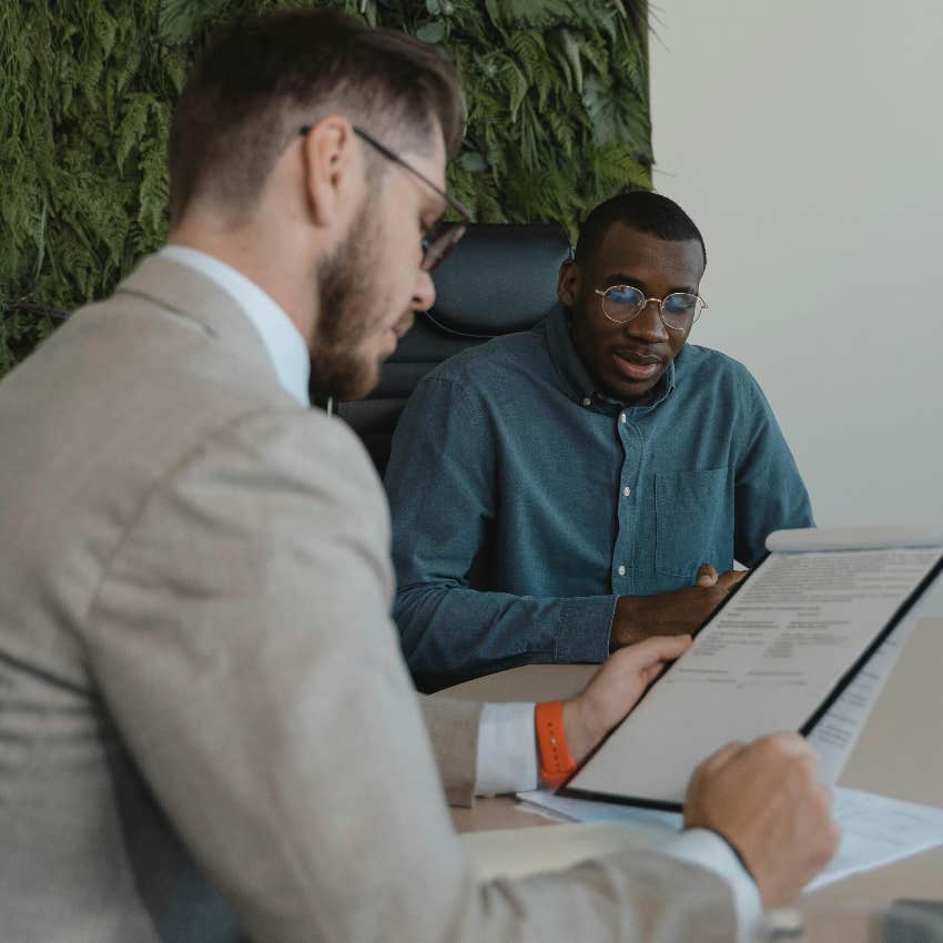 ceo conducting job interview