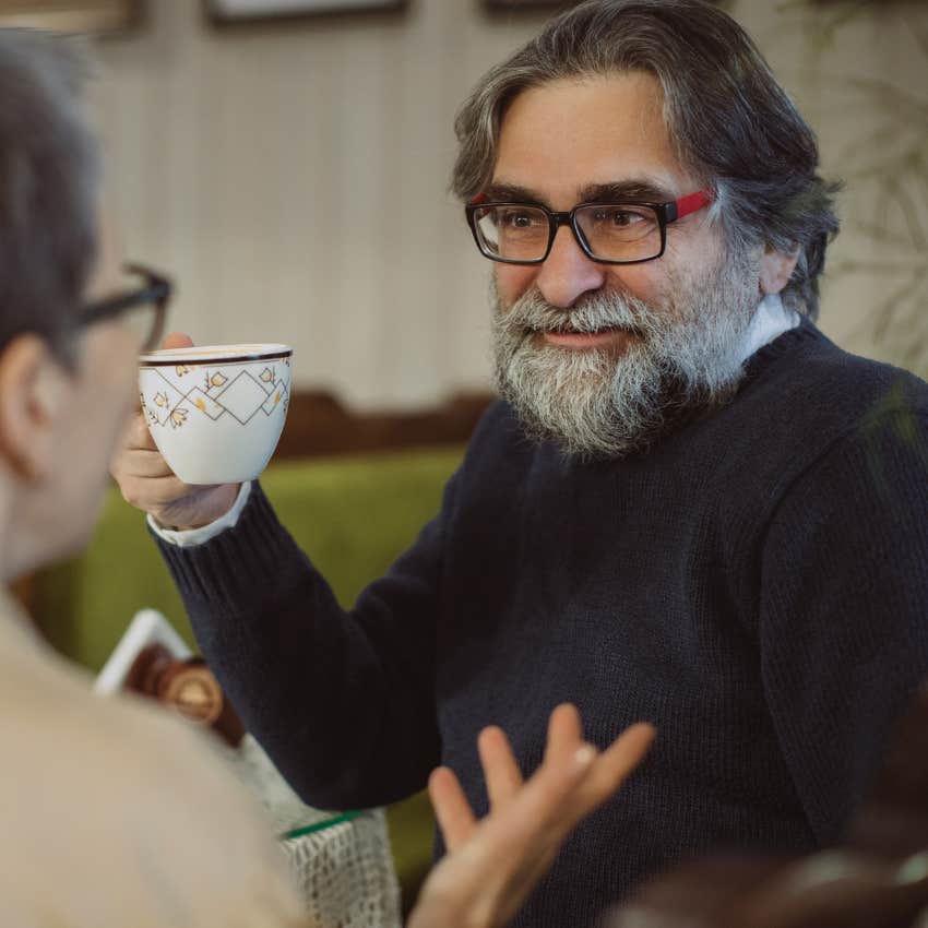 boomer man talking to gen z woman saying back in my day