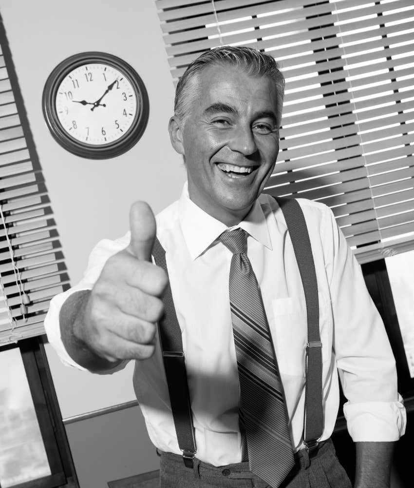 vintage image of successful business man