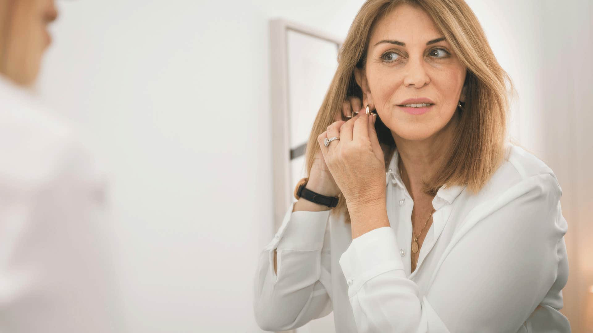 confident mature woman serious about her peace not measuring her life against everyone else