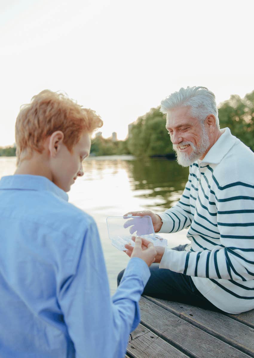 dad and teenager spending time together