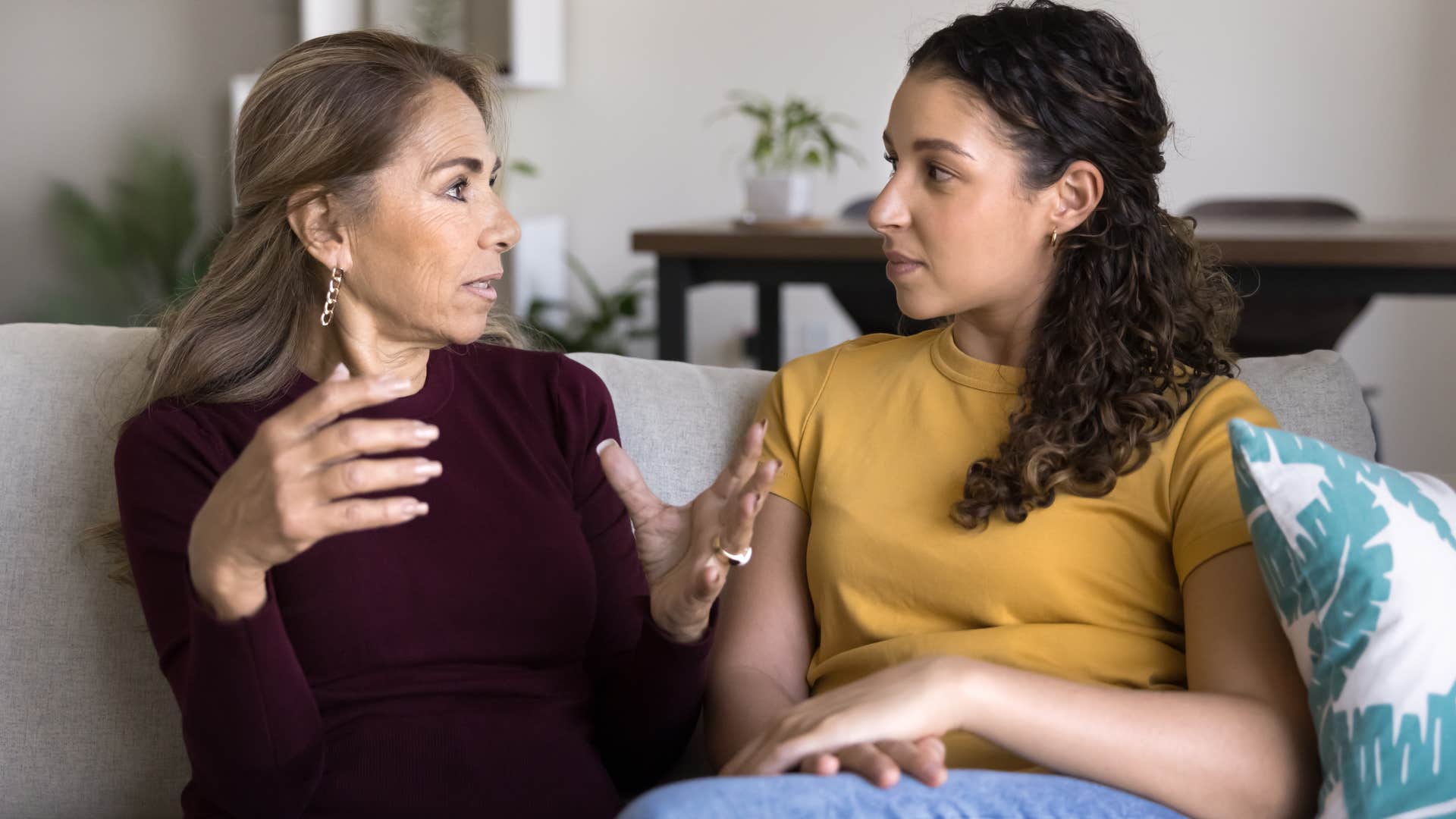 woman telling her daughter that life isn't always easy