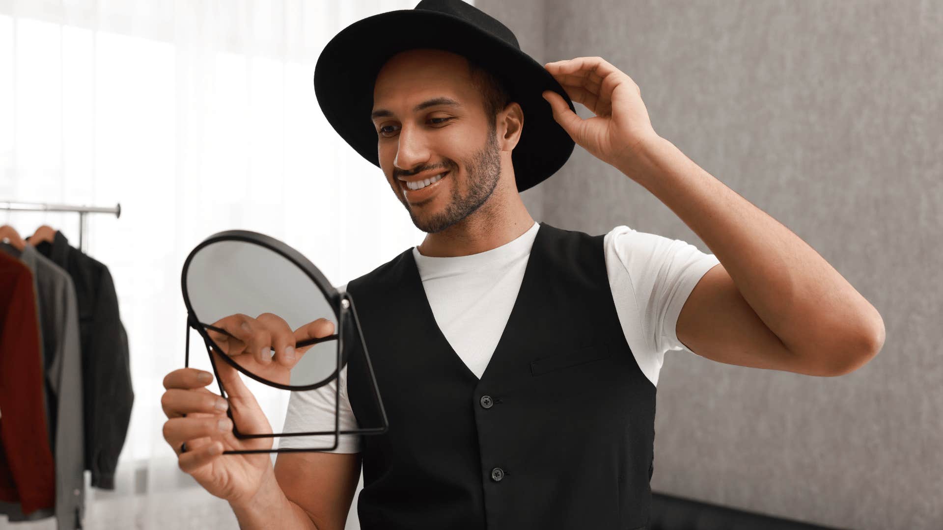 man who makes the decision of his clothing choices