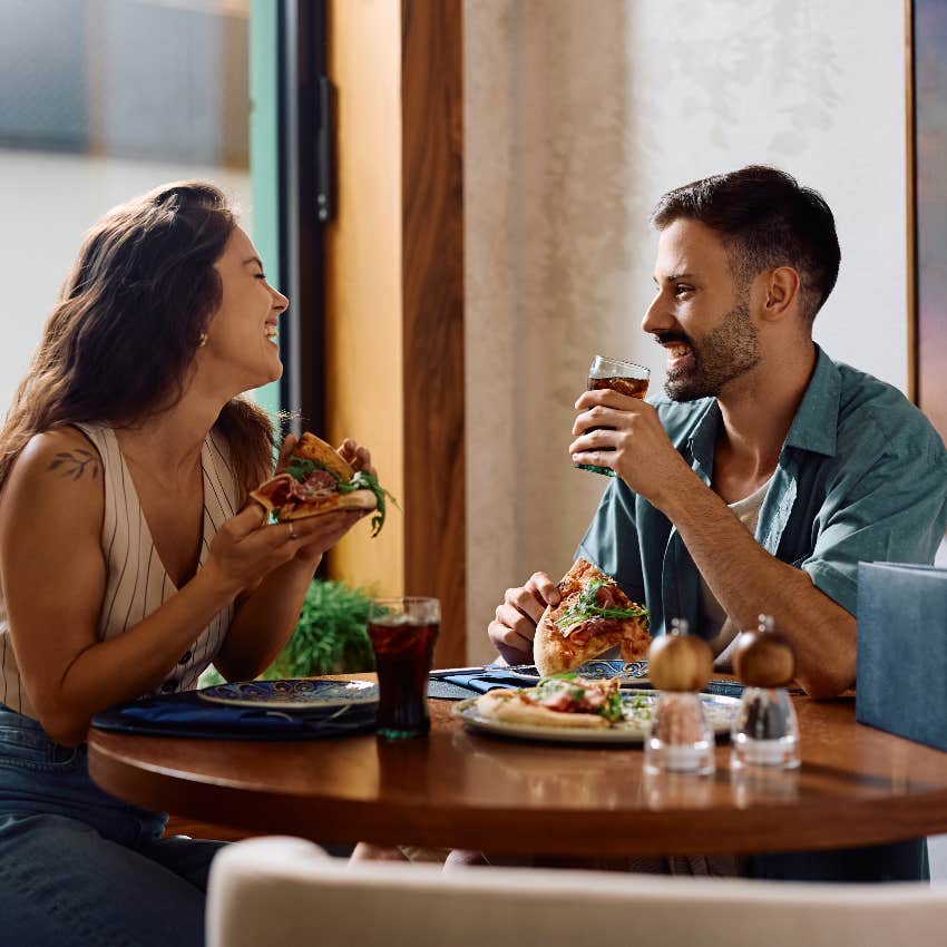 couple eating at restaurant
