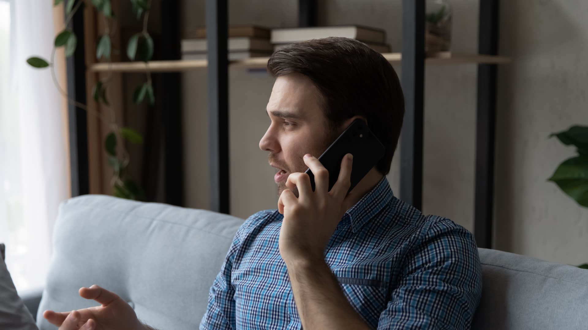 fake man on the phone saying if you really cared you would