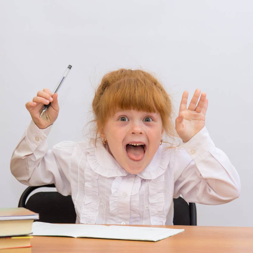 strictly disciplined little girl who acts out at school