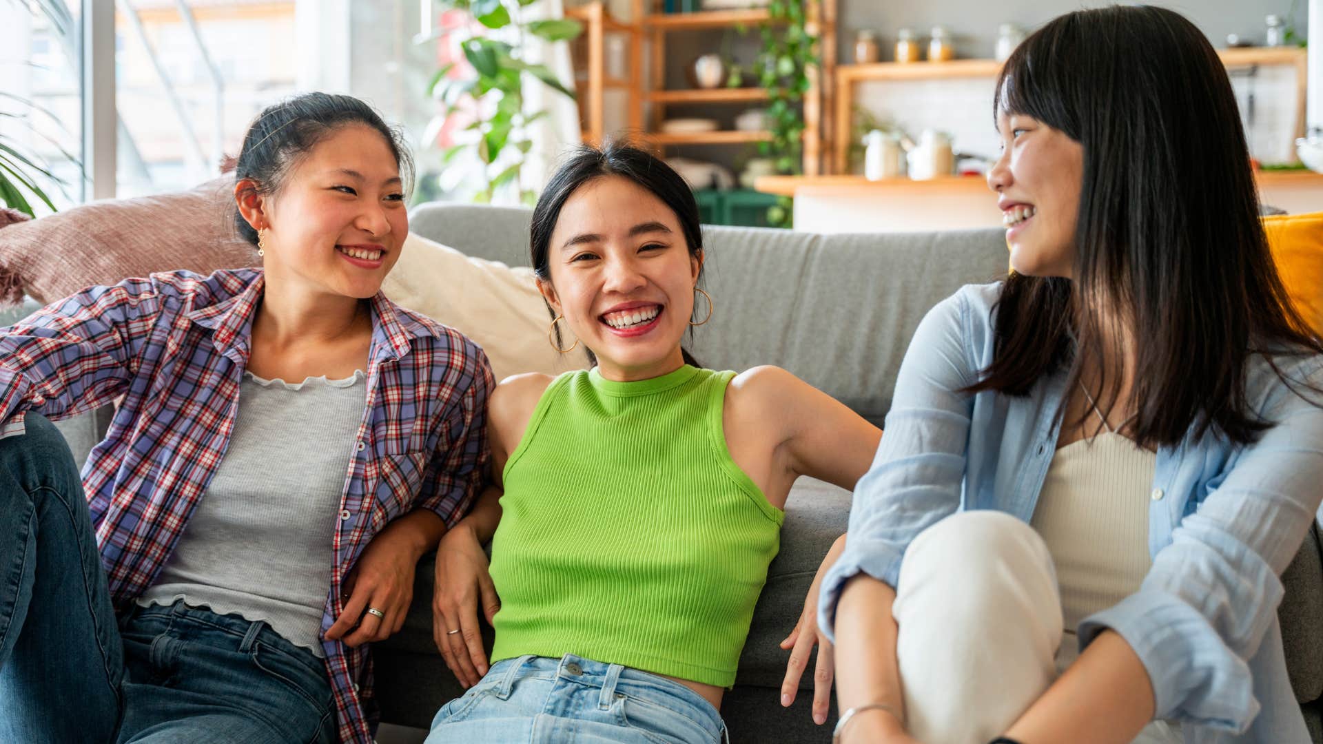 woman who is an empath surrounded by small circle of friends