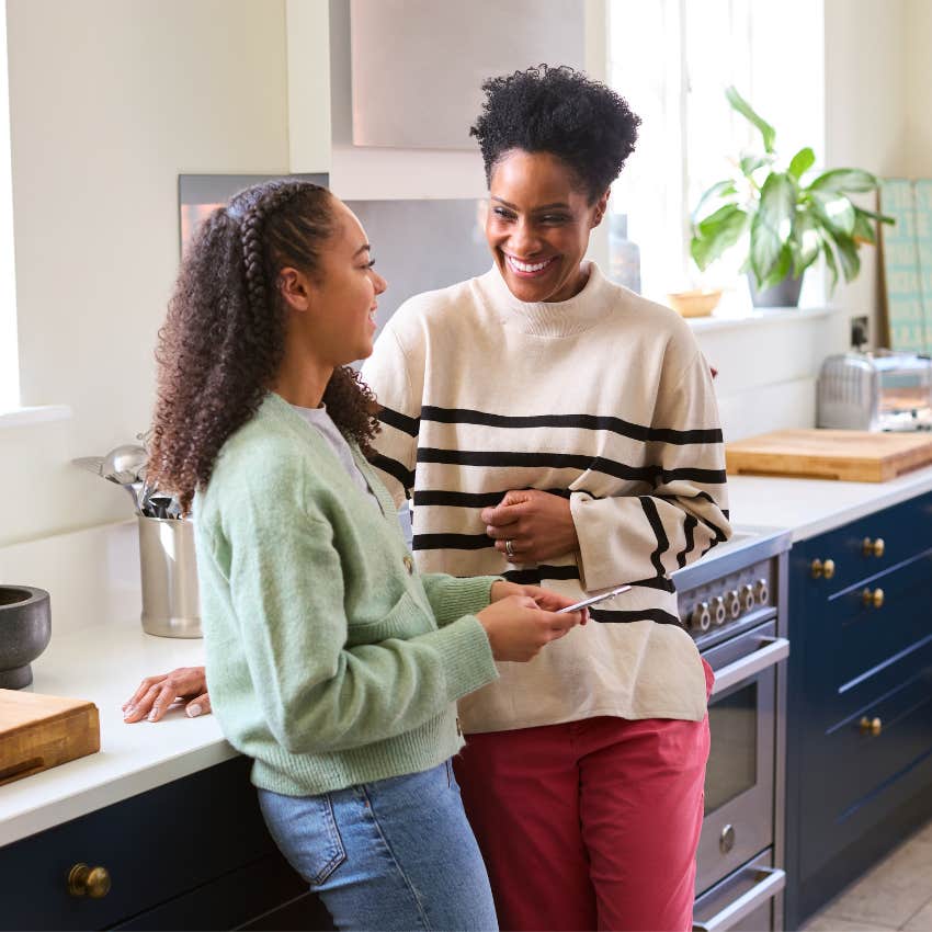 mom talking to daughter couldn't imagine kicking her out